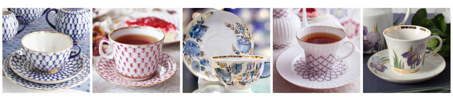 Cups with saucers