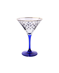 LOMONOSOV IMPERIAL GLASS MARTINI COBALT NET SET 6 PC 150 ML/5 FL.OZ 