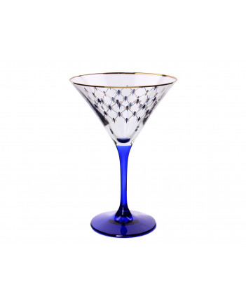 LOMONOSOV IMPERIAL GLASS MARTINI COBALT NET SET 6 PC 150 ML/5 FL.OZ 