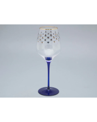 LOMONOSOV IMPERIAL GLASS WINE COBALT NET SET 4 PC 380 ML/12.85 FL.OZ 