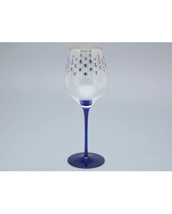 LOMONOSOV IMPERIAL GLASS WINE COBALT NET SET 4 PC 380 ML/12.85 FL.OZ 
