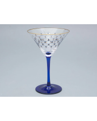 LOMONOSOV IMPERIAL GLASS MARTINI COBALT NET SET 4 PC 150 ML/5 FL.OZ 