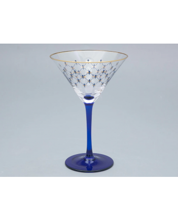 LOMONOSOV IMPERIAL GLASS MARTINI COBALT NET SET 4 PC 150 ML/5 FL.OZ 