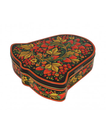 BLACK TEA 5.3 OZ/150 GR IN METAL GIFT BELL BOX KHOKHLOMA PAINTING