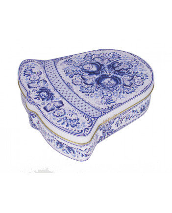 BLACK TEA 5.3 OZ/150 GR IN METAL GIFT BELL BOX GZHEL PAINTING