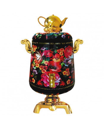 BLACK TEA IN METAL GIFT SAMOVAR BOX ZHOSTOVO BLACK 75 GR 2.6 OZ