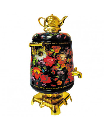 BLACK TEA IN METAL GIFT SAMOVAR BOX ZHOSTOVO BLACK 75 GR 2.6 OZ