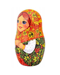 BLACK TEA IN METAL GIFT NESTING DOLL BOX KHOKHLOMA 50 GR 1.8 OZ
