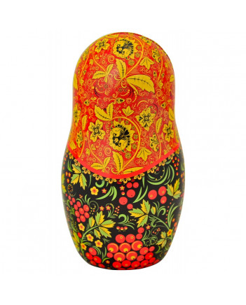 BLACK TEA IN METAL GIFT NESTING DOLL BOX KHOKHLOMA 50 GR 1.8 OZ