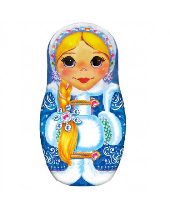 BLACK TEA IN METAL GIFT NESTING DOLL BOX SNOWMAIDEN 50 GR 1.8 OZ