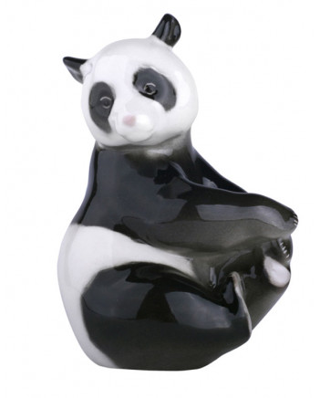 LOMONOSOV IMPERIAL PORCELAIN FIGURINE PANDA BAMBOO BEAR