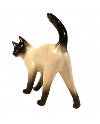 LOMONOSOV IMPERIAL PORCELAIN FIGURINE CAT SIAMESE