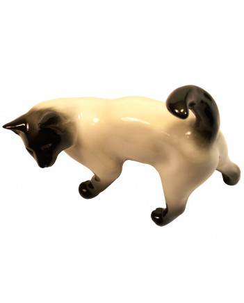 LOMONOSOV IMPERIAL PORCELAIN FIGURINE CAT SIAMESE