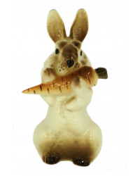 LOMONOSOV IMPERIAL PORCELAIN FIGURINE RABBIT WITH CARROT #1