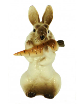 LOMONOSOV IMPERIAL PORCELAIN FIGURINE RABBIT WITH CARROT #2