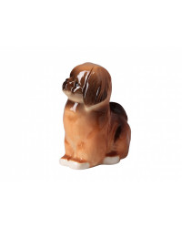 LOMONOSOV IMPERIAL PORCELAIN FIGURINE DOG PEKINGESE 