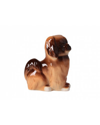 LOMONOSOV IMPERIAL PORCELAIN FIGURINE DOG PEKINGESE 