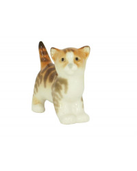 LOMONOSOV IMPERIAL PORCELAIN FIGURINE CAT RED KITTEN
