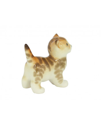 LOMONOSOV IMPERIAL PORCELAIN FIGURINE CAT RED KITTEN