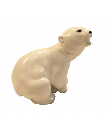 LOMONOSOV IMPERIAL PORCELAIN FIGURINE POLAR BEAR CUB