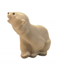 LOMONOSOV IMPERIAL PORCELAIN FIGURINE POLAR BEAR CUB