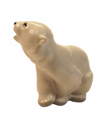 LOMONOSOV IMPERIAL PORCELAIN FIGURINE POLAR BEAR CUB