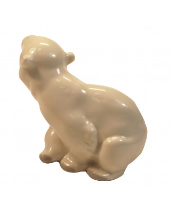 LOMONOSOV IMPERIAL PORCELAIN FIGURINE POLAR BEAR CUB