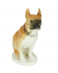 LOMONOSOV IMPERIAL PORCELAIN FIGURINE DOG BOXER