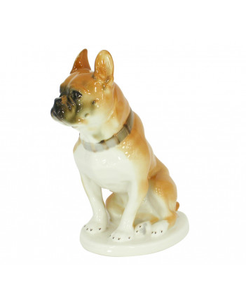 LOMONOSOV IMPERIAL PORCELAIN FIGURINE DOG BOXER