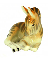 LOMONOSOV IMPERIAL PORCELAIN FIGURINE ZEBRA BABY SLEEPING
