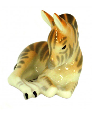 LOMONOSOV IMPERIAL PORCELAIN FIGURINE ZEBRA BABY SLEEPING