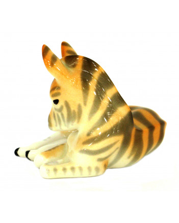 LOMONOSOV IMPERIAL PORCELAIN FIGURINE ZEBRA BABY SLEEPING