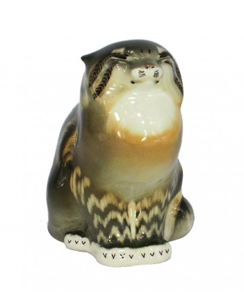 LOMONOSOV IMPERIAL PORCELAIN FIGURINE CAT WILD