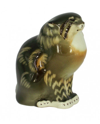 LOMONOSOV IMPERIAL PORCELAIN FIGURINE CAT WILD