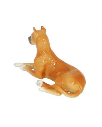 LOMONOSOV IMPERIAL PORCELAIN FIGURINE DOG GREAT DANE RED COLORED