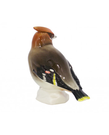 LOMONOSOV IMPERIAL PORCELAIN FIGURINE BIRD WAXWING #2