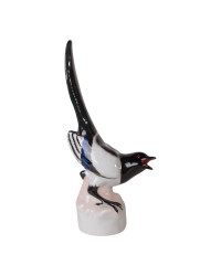 LOMONOSOV IMPERIAL PORCELAIN FIGURINE BIRD MAGPIE