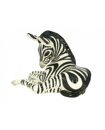LOMONOSOV IMPERIAL PORCELAIN FIGURINE ZEBRA BABY RELAXING