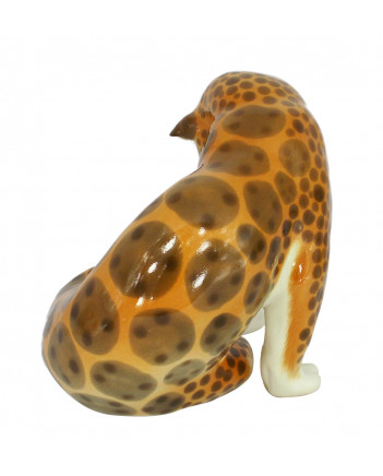LOMONOSOV IMPERIAL PORCELAIN FIGURINE CHEETAH LEOPARD