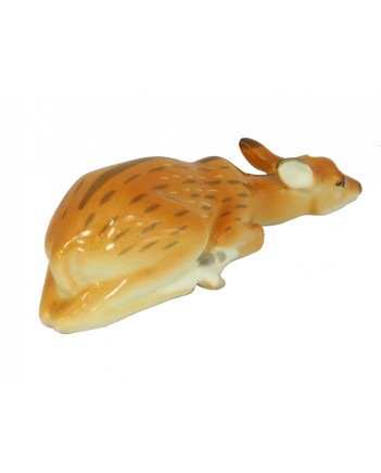 LOMONOSOV IMPERIAL PORCELAIN FIGURINE FALLOW DEER BABY LOMONOSOV IMPERIAL PORCELAIN FIGURINE FALLOW DEER BABY