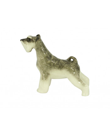 LOMONOSOV IMPERIAL PORCELAIN FIGURINE DOG MINIATURE SCHNAUZER STANDING