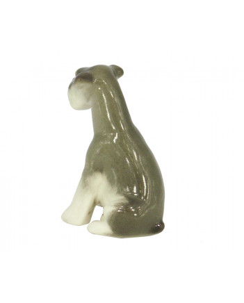 LOMONOSOV IMPERIAL PORCELAIN FIGURINE DOG MINIATURE SCHNAUZER PUPPY