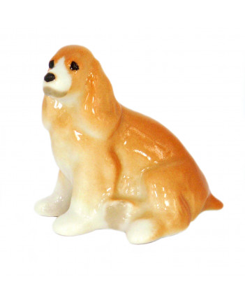 LOMONOSOV IMPERIAL PORCELAIN FIGURINE DOG SPANIEL APRICOT