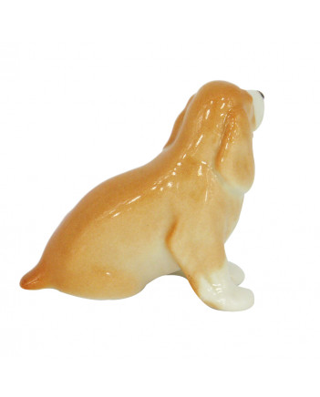 LOMONOSOV IMPERIAL PORCELAIN FIGURINE DOG SPANIEL APRICOT