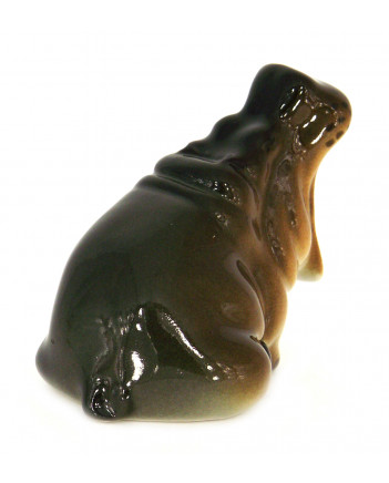 LOMONOSOV IMPERIAL PORCELAIN FIGURINE HIPPO YAWNING