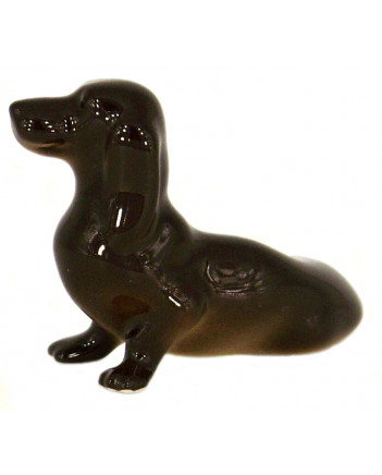 LOMONOSOV IMPERIAL PORCELAIN FIGURINE DOG DACHSHUND  PUPPY
