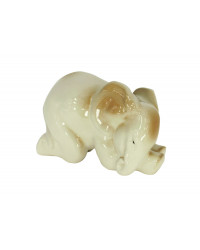 LOMONOSOV IMPERIAL PORCELAIN FIGURINE ELEPHANT BABY SLEEPING