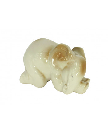 LOMONOSOV IMPERIAL PORCELAIN FIGURINE ELEPHANT BABY SLEEPING
