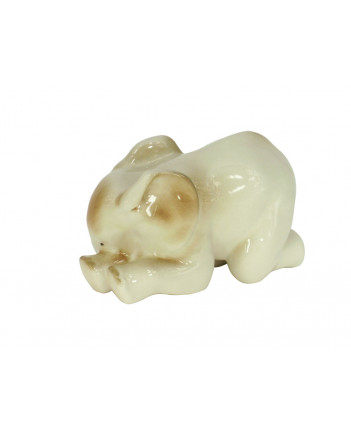 LOMONOSOV IMPERIAL PORCELAIN FIGURINE ELEPHANT BABY SLEEPING