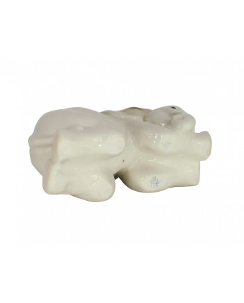 LOMONOSOV IMPERIAL PORCELAIN FIGURINE ELEPHANT BABY SLEEPING